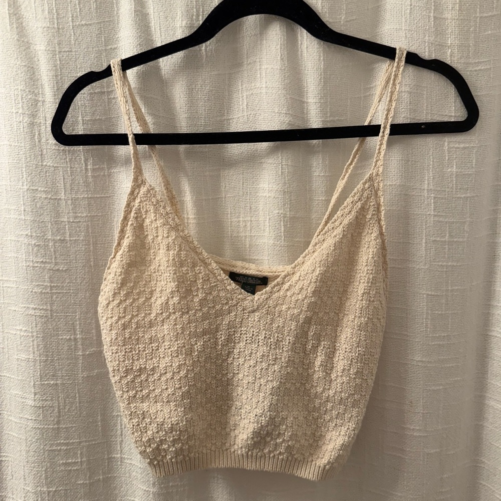 NWT Cream Knit Tank Top
